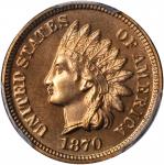 1870 Indian Cent. Proof-65 RB (PCGS).
