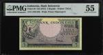1957-58年印度尼西亚银行5 & 100盾。两张。INDONESIA. Lot of (2). Bank Indonesia. 5 & 100 Rupiah, 1957-58. P-49 & 59