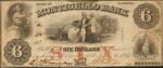 Charlottesville, Virginia. Monticello Bank. July 1, 1861. $6. Very Fine.
