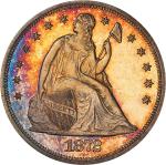 1872 Liberty Seated Silver Dollar. Proof-64+ Cameo (PCGS). CAC.