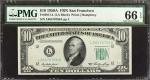 Fr. 2011-L. 1950A $10  Federal Reserve Note. San Francisco. PMG Gem Uncirculated 66 EPQ.