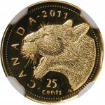 CANADA. 25 Cents, 2011. Ottawa Mint. Elizabeth II. NGC PROOF-70 Ultra Cameo.