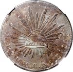 1891-GO RS年墨西哥8R银币，NGC MS63
