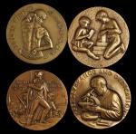 Lot of (4) 1960s and 1970s Society of Medalists Medals. Bronze. Mint State.
