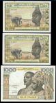 Banque Centrale des Etats de l’Afrique, West African States,  de l’Ouest including 1000 francs, Ivor