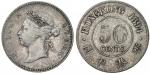 HONG KONG: Victoria， 1841-1901， AR 50 cents， 1894， KM-9， VF。