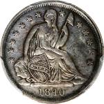 1840-O Liberty Seated Half Dime. No Drapery. FS-901. Transitional Reverse. EF Details--Cleaned (PCGS