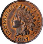 1897 Indian Cent. MS-64 RB (PCGS).