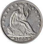 1853-O Liberty Seated Half Dollar. Arrows and Rays. WB-21. Rarity-3. AU-55 (PCGS).