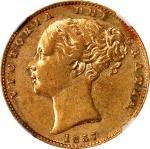 GREAT BRITAIN. Sovereign, 1857. London Mint. Victoria. NGC AU-50.