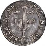 SCOTLAND. Ryal (Sword Dollar), 1569. James VI (1567-1625). NGC AU-53.