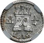 MEXICO. 1/4 Real, 1816-Mo. Mexico City Mint. Ferdinand VII. NGC MS-62.