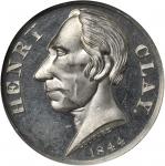 1844 Henry Clay. DeWitt-HC 1844-6. White metal. 41.2 mm. MS-64 PL (NGC).