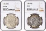 Lot of (2) Mintmarked Morgan Silver Dollars. (NGC).