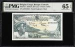 BELGIAN CONGO. Banque Centrale du Congo Belge et du Ruanda-Urundi. 20 Francs, 1959. P-31. PMG Gem Un