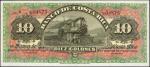 COSTA RICA. Banco de Costa Rica. 10 Colones, ND (1901-08). P-S174r. Choice About Uncirculated.
