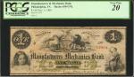 Philadelphia, Pennsylvania. Manufacturers & Mechanics Bank. Nov. 5, 1861. $1. PCGS Currency Very Fin