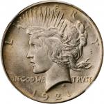 1921 Peace Silver Dollar. High Relief. MS-64 (NGC).
