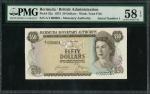 BERMUDA, Bermuda Monetary Authority, $50, 1 May 1974, serial number A/1 000001, signatures Butterfie