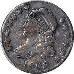 1809 Capped Bust Dime. JR-1, the only known dies. Rarity-3+. VF Details--Scratch (PCGS).