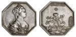 (Tsarist) Russia, Catherine II 	he Great (1762-1796), Octagonal Silver Award For Usefulness Medal, b