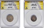 Lot of (2) 19th Century Type Coins (ANACS).