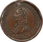 “1783” (circa 1820) Washington Draped Bust Copper. Large Military Bust. Musante GW-109, Baker-4, Bre