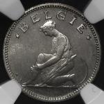 BELGIUM Kingdom ベルギー王国 Restrike Pattern 50Centimes in silver 1922  NGC-PF66 Proof FDC