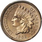 1862 Indian Cent. MS-65+ (PCGS). CAC.