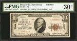 Branchville, New Jersey. $10 1929 Ty. 1. Fr. 1801-1. The First NB. Charter #7364. PMG Very Fine 30 E