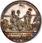 1783 Treaty of Paris Medal. Betts-610. Silver, 42 mm. MS-62 (PCGS).
