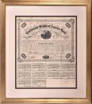 Ball 212. Cr. 120. Confederate Bond. Act of February 20, 1863. $100. Framed.