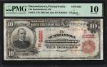 Hummelstown, Pennsylvania. $10 1902 Red Seal. Fr. 613. The Hummelstown NB. Charter #2822. PMG Very G