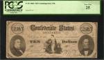CT-25. Confederate Currency. 1861 $10. PCGS Currency Very Fine 25. Contemporary Counterfeit.