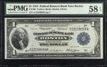 Fr. 708. 1918 $1  Federal Reserve Bank Note. Boston. PMG Choice About Uncirculated 58 EPQ.