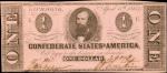 T-62. Confederate Currency. 1863 $1. About Uncirculated.