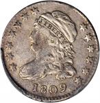 1809 Capped Bust Dime. JR-1, the only known dies. Rarity-3+. VF Details--Tooled (PCGS).