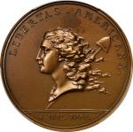 1781 (1980s) Libertas Americana Medal. Modern Paris Mint Dies. Bronze. MS-65 BN (PCGS).
