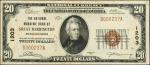 Great Barrington, Massachusetts. $20  1929 Ty. 1. Fr. 1802-1. The National Mahaiwe Bank. Charter #12