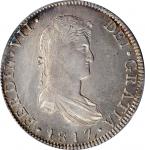 MEXICO. 8 Reales, 1817-Mo JJ. Mexico City Mint. Ferdinand VII. PCGS Genuine--Cleaned, AU Details Gol