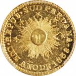 PERU. South Peru (Republic of). Escudo, 1838-CUZ MS. Cuzco Mint. PCGS MS-63+ Gold Shield.