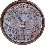 Ohio--West Unity. 1863 W.H. McGrew. Fuld-930B-2a. Rarity-6. Copper. Plain Edge. MS-65 BN (NGC).