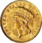 1878 Three-Dollar Gold Piece. MS-64+ (PCGS). CAC.