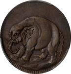 1694 (ca. 1869) Carolina Elephant Token. Bolen Copy. Musante JAB-33, Kenney-5, W-14300. Copper. AU-5
