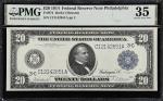 Fr. 974. 1914 $20 Federal Reserve Note. Philadelphia. PMG Choice Very Fine 35.