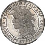 GUADELOUPE - GUADELOUPEIIIe République (1870-1940). Épreuve de 1 franc avec date incomplète, Frappe 