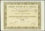 Societe Anonyme de la Haie-Coq, share certificate for 500francs, light green-yellow, ornate broder o