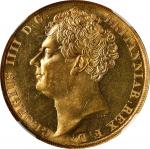 1823年英国2 英镑。伦敦铸币厂。GREAT BRITAIN. 2 Pounds, 1823. London Mint. George IV. NGC MS-63.