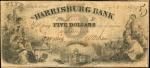 Harrisburg, Pennsylvania. Harrisburg Bank. Dec. 1, 1859. $5. Fine.