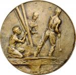 FRANCE. Ascent to the Top of the Eiffel Tower Souvenir Bronze Medal, ND (ca. 1900). EXTREMELY FINE.